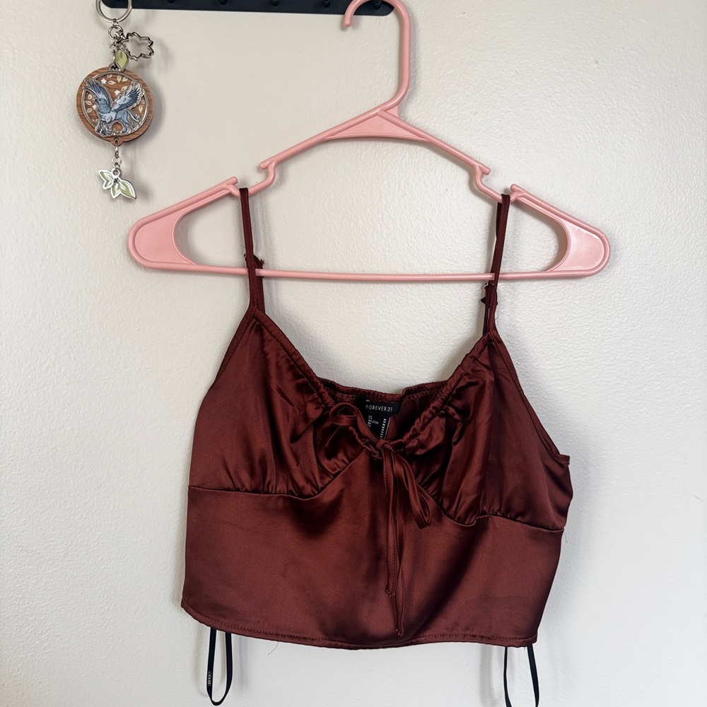 Forever 21 Rust Satin Top